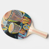 Ping pong paddles met djembe drums tafeltennisbatje (Zijkant)
