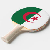 Ping pong peddel met de vlag van Algerije Tafeltennisbatje (Voorkant Gekanteld)