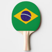 Ping pong peddel met de vlag van Brazilië Tafeltennisbatje (Achterkant)