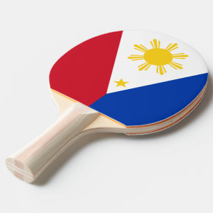 Ping pong peddel met de vlag van de Filipijnen Tafeltennisbatje