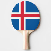 Ping pong peddel met de vlag van IJsland Tafeltennisbatje (Voorkant)