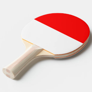 Ping pong peddel met de vlag van Indonesië Tafeltennisbatje