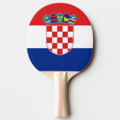 Ping pong peddel met de vlag van Kroatië Tafeltennisbatje (Achterkant)