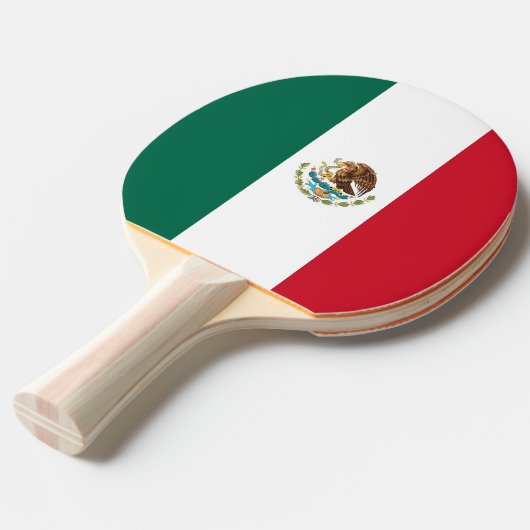 Ping pong peddel met de vlag van Mexico Tafeltennisbatje (Voorkant Gekanteld)