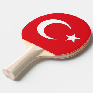 Ping pong peddel met de vlag van Turkije Tafeltennisbatje