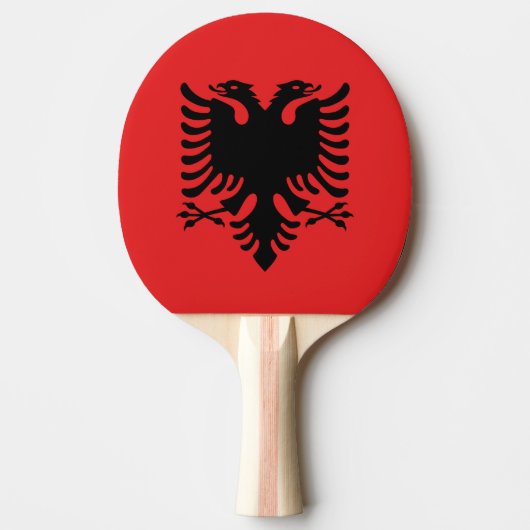 Ping pong peddel met vlag van Albanië Tafeltennisbatje (Voorkant)