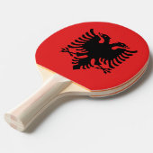 Ping pong peddel met vlag van Albanië Tafeltennisbatje (Voorkant Gekanteld)