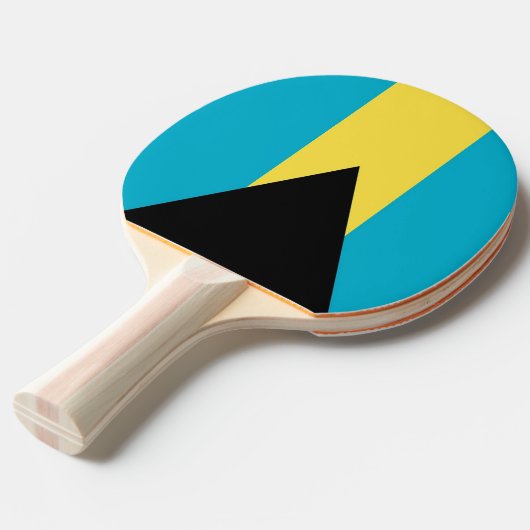 Ping pong peddel met vlag van Bahama's Tafeltennisbatje (Voorkant Gekanteld)