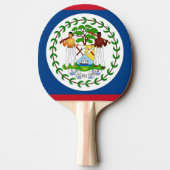 Ping pong peddel met vlag van Belize Tafeltennisbatje (Achterkant)