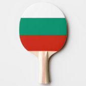 Ping pong peddel met vlag van Bulgarije Tafeltennisbatje (Achterkant)