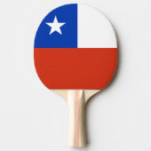 Ping pong peddel met vlag van Chili Tafeltennisbatje (Voorkant)