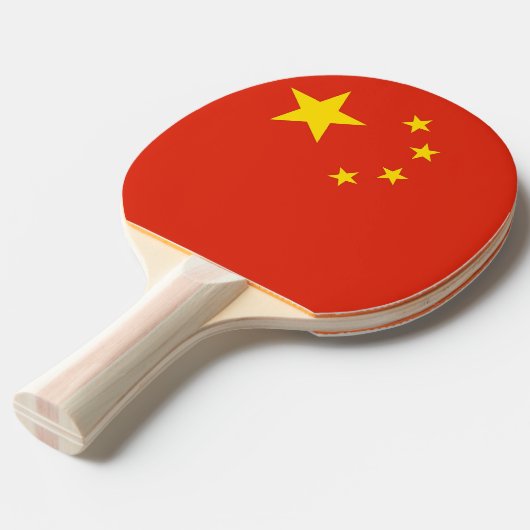 Ping pong peddel met vlag van China Tafeltennisbatje (Voorkant Gekanteld)