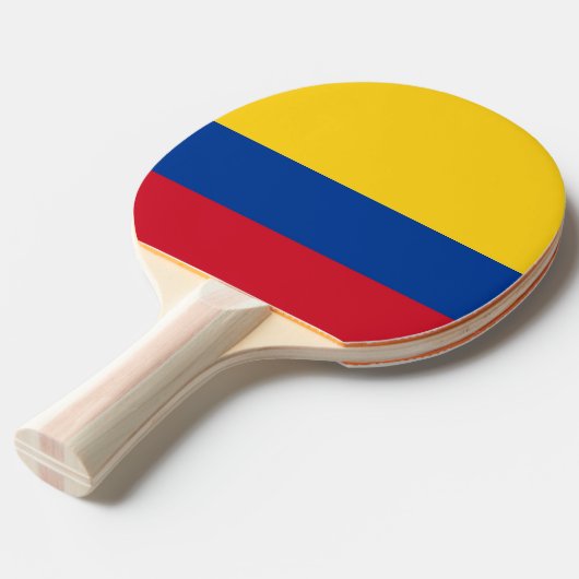 Ping pong peddel met vlag van Colombia Tafeltennisbatje (Voorkant Gekanteld)