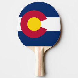 Ping pong peddel met vlag van Colorado State, Vere Tafeltennisbatje