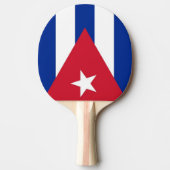 Ping pong peddel met vlag van Cuba Tafeltennisbatje (Voorkant)