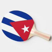 Ping pong peddel met vlag van Cuba Tafeltennisbatje (Zijkant)