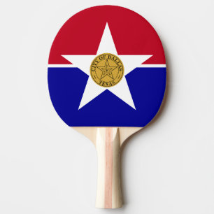 Ping pong peddel met vlag van Dallas Tafeltennisbatje