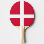 Ping pong peddel met vlag van Denemarken Tafeltennisbatje (Voorkant)