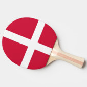 Ping pong peddel met vlag van Denemarken Tafeltennisbatje (Zijkant)