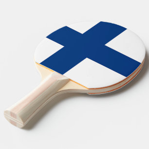 Ping pong peddel met vlag van Finland Tafeltennisbatje