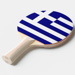 Ping pong peddel met vlag van Griekenland Tafeltennisbatje