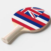 Ping pong peddel met vlag van Hawaï, Verenigde Sta Tafeltennisbatje (Voorkant Gekanteld)