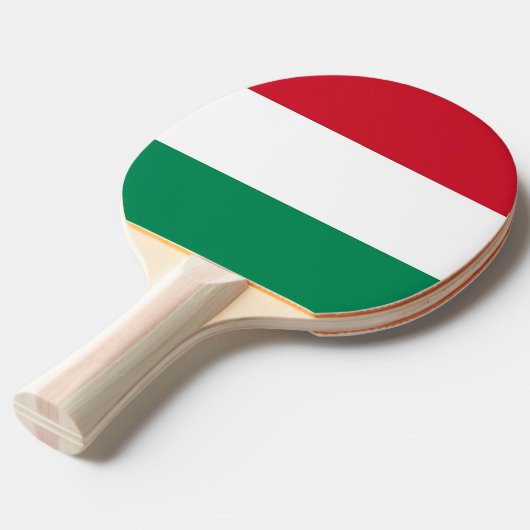 Ping pong peddel met vlag van Hongarije Tafeltennisbatje (Voorkant Gekanteld)