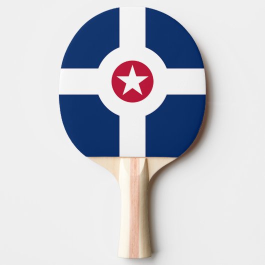 Ping pong peddel met vlag van Indianapolis Tafeltennisbatje (Voorkant)
