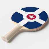 Ping pong peddel met vlag van Indianapolis Tafeltennisbatje (Voorkant Gekanteld)