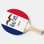 Ping pong peddel met vlag van Iowa, Verenigde Stat Tafeltennisbatje (Zijkant)