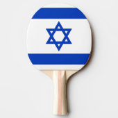 Ping pong peddel met vlag van Israël Tafeltennisbatje (Achterkant)