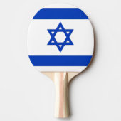 Ping pong peddel met vlag van Israël Tafeltennisbatje (Voorkant)