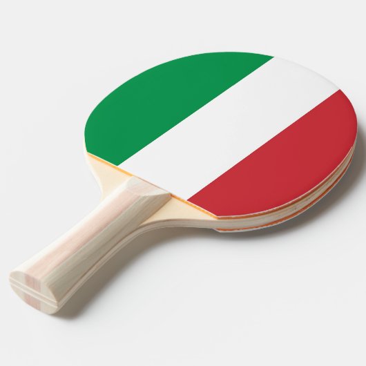 Ping pong peddel met vlag van Italië Tafeltennisbatje (Voorkant Gekanteld)