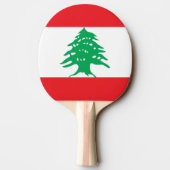 Ping pong peddel met vlag van Libanon Tafeltennisbatje (Achterkant)