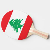 Ping pong peddel met vlag van Libanon Tafeltennisbatje (Zijkant)
