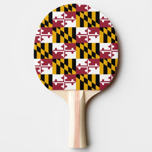 Ping pong peddel met vlag van Maryland, Verenigde  Tafeltennisbatje (Achterkant)