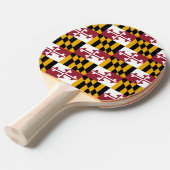 Ping pong peddel met vlag van Maryland, Verenigde  Tafeltennisbatje (Voorkant Gekanteld)