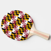 Ping pong peddel met vlag van Maryland, Verenigde  Tafeltennisbatje (Zijkant)