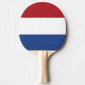 Ping pong peddel met vlag van Nederland Tafeltennisbatje (Voorkant)