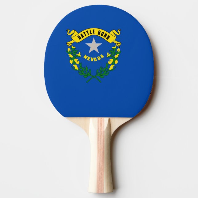 Ping pong peddel met vlag van Nevada, Verenigde St Tafeltennisbatje (Achterkant)