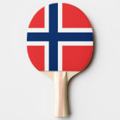 Ping pong peddel met vlag van Noorwegen Tafeltennisbatje (Achterkant)