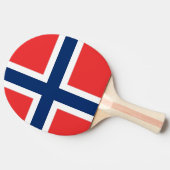 Ping pong peddel met vlag van Noorwegen Tafeltennisbatje (Zijkant)