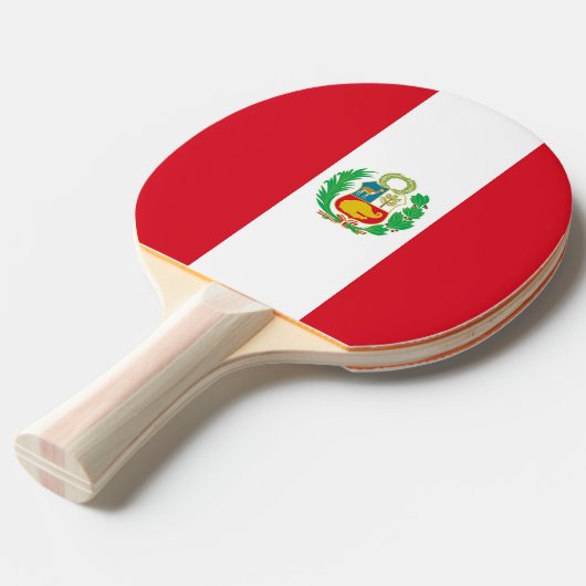 Ping pong peddel met vlag van Peru Tafeltennisbatje (Voorkant Gekanteld)