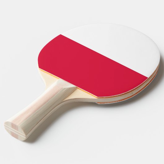 Ping pong peddel met vlag van Polen Tafeltennisbatje (Voorkant Gekanteld)