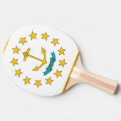 Ping pong peddel met vlag van Rhode Island, Vereni Tafeltennisbatje (Zijkant)