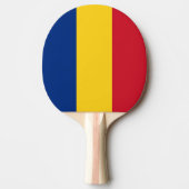Ping pong peddel met vlag van Roemenië Tafeltennisbatje (Voorkant)