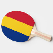 Ping pong peddel met vlag van Roemenië Tafeltennisbatje (Zijkant)