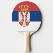 Ping pong peddel met vlag van Servië Tafeltennisbatje (Achterkant)