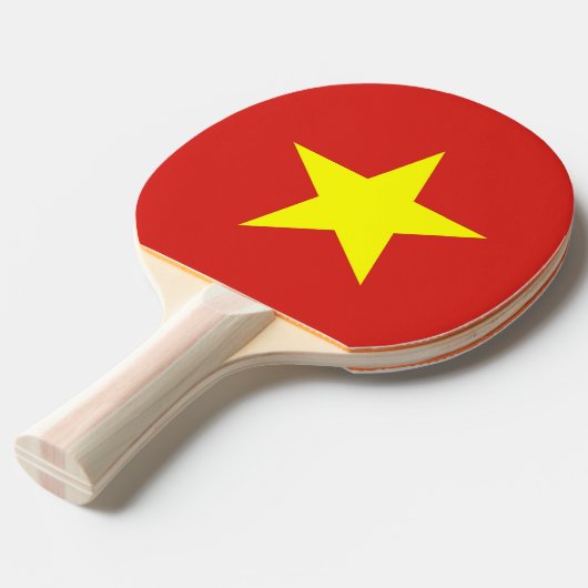 Ping pong peddel met vlag van Vietnam Tafeltennisbatje (Voorkant Gekanteld)