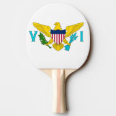 Ping pong peddel met vlag van Virgin Island, Veren Tafeltennisbatje (Achterkant)